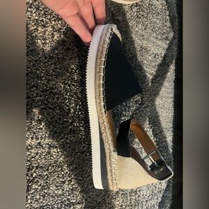 Brand new A.N.A sandals. Never worn. Size 9.5. Tan and black.